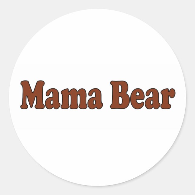 Mama Bear Runder Aufkleber (Vorderseite)