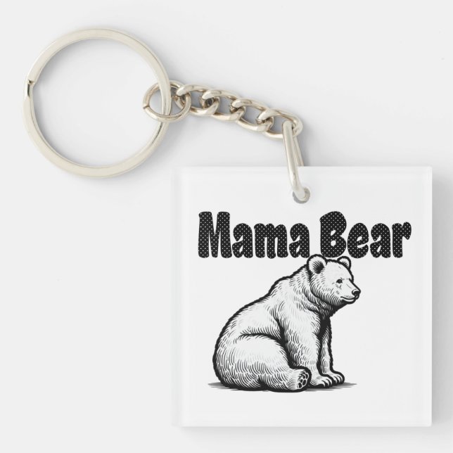 Mama Bear Schlüsselanhänger (Vorderseite)