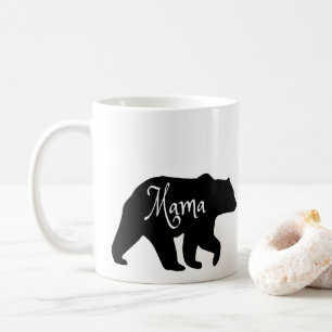 Mama Bear schwarz-weiß Kaffeetasse