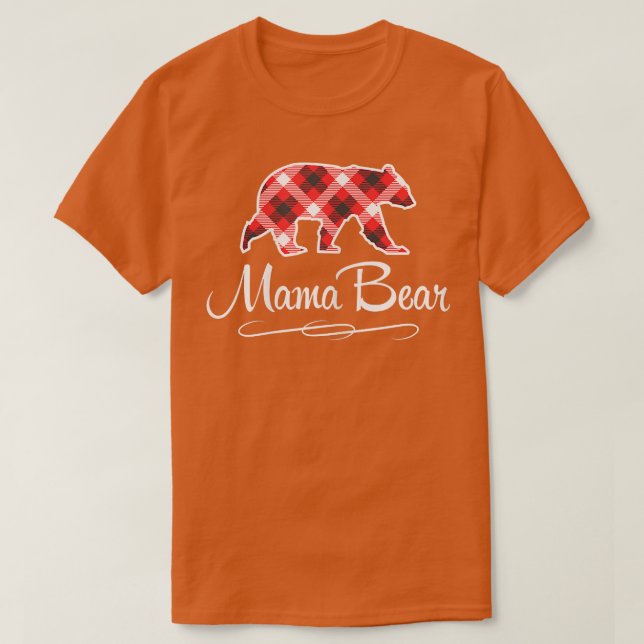 Mama Bear Shirt Graphic T-Shirt Matching Family (Design vorne)