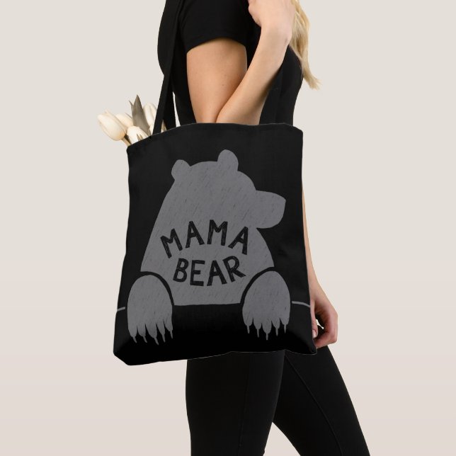 Mama Bear Silhouette Big Claws Grau Einfach Cool (Von Nahem)