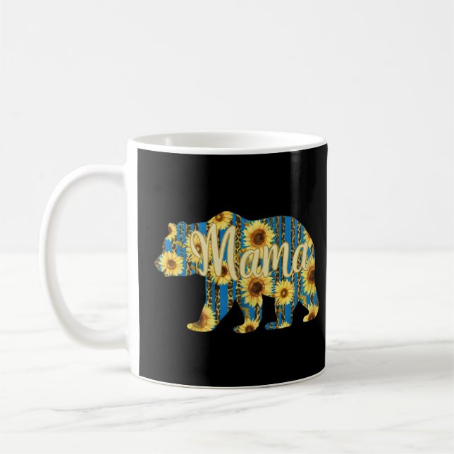 Mama Bear, Sonnenblumen Mama Leben Kaffeetasse (Links)