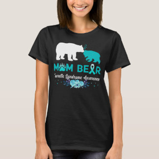 Mama Bear Tourette Syndrome Awareness Aquamarin Ri T-Shirt