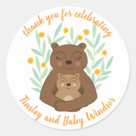 Mama Bear und Baby Boy Custom Text Sticker