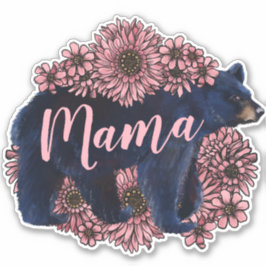 Mama Bear Wild Black Bar Sticker