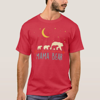 Mama Bear with 3 Cubs Triple Blessed Mama Bear T-Shirt