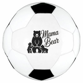 Mama Bear with Cubs Cute Family Bear Fußball