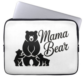 Mama Bear with Cubs Cute Family Bear Laptopschutzhülle