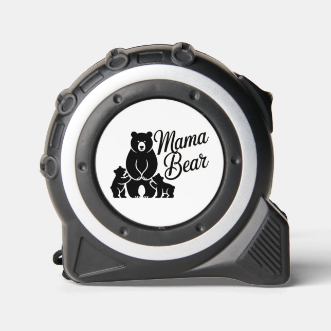 Mama Bear with Cubs Cute Family Bear Maßband (Vorderseite)