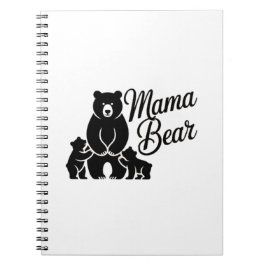 Mama Bear with Cubs Cute Family Bear Notizblock