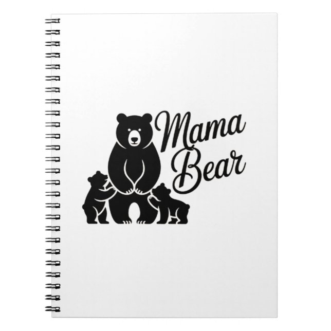 Mama Bear with Cubs Cute Family Bear Notizblock (Vorderseite)