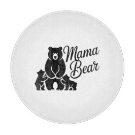 Mama Bear with Cubs Cute Family Bear Schneidebrett