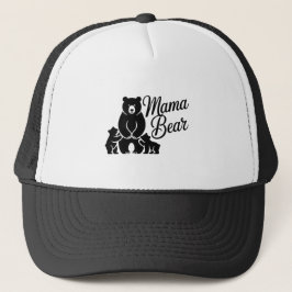 Mama Bear with Cubs Cute Family Bear Truckerkappe