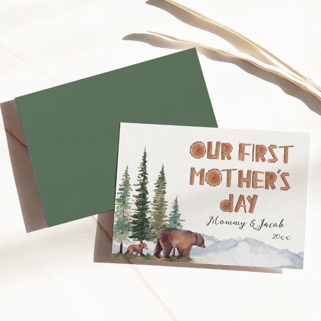 Mama Bear & Your Cub Mother Day Karte (Von Creator hochgeladen)