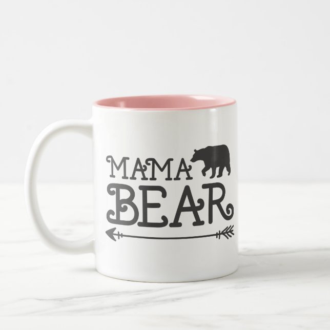 Mama Bear Zweifarbige Tasse (Links)