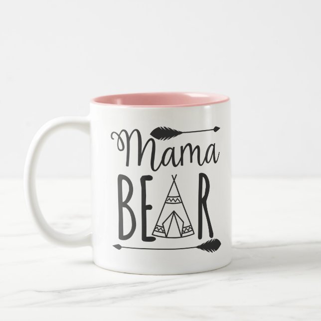 Mama Bear Zweifarbige Tasse (Links)