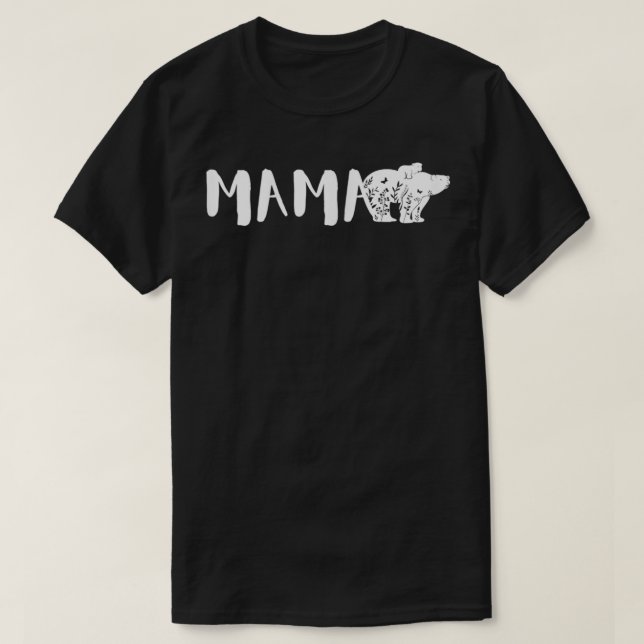 Mama-BearBlumenCub am Muttertag Mama T-Shirt (Design vorne)