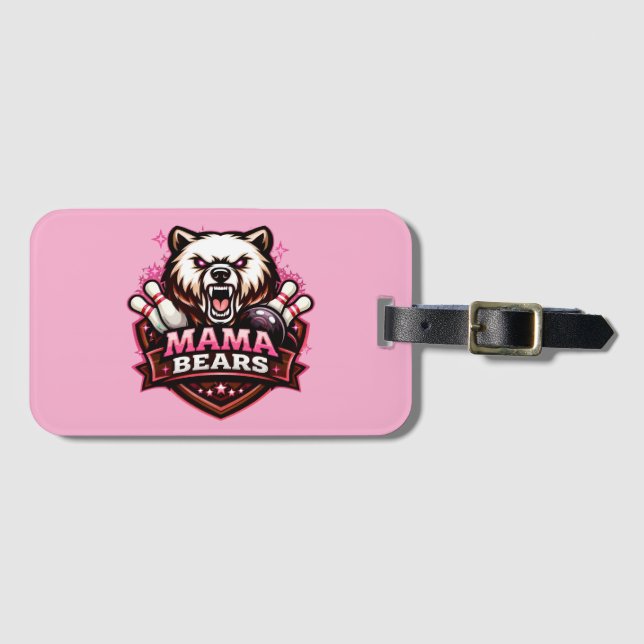 Mama Bears Bowling Team Logo Gepäckanhänger (Vorderseite (Horizontal))