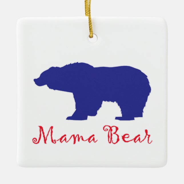 Mama Bears Keramikornament (Vorderseite)