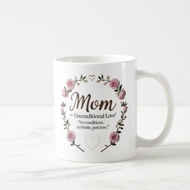 Mama = bedingungslose Liebe - Tasse für den Mutter (Rechts)