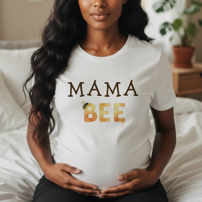 Mama Bee Bumblebee Baby Shower Parent White T-Shirt (Mama Bee Bumblebee Baby Shower Parent White T-Shirt
)