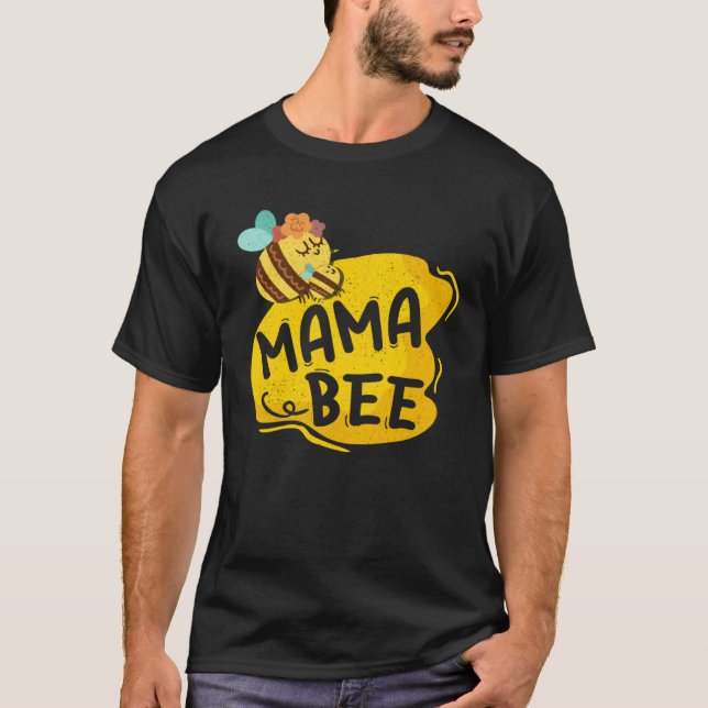 Mama Bee Family Matching Beekeeper Mom Mommy Mothe T-Shirt (Vorderseite)