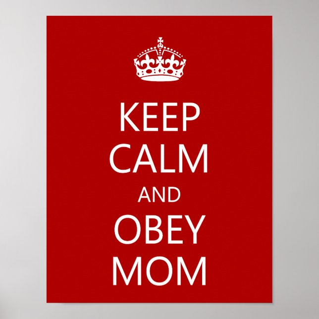 Mama behalt Calm und Obey Poster (Vorne)
