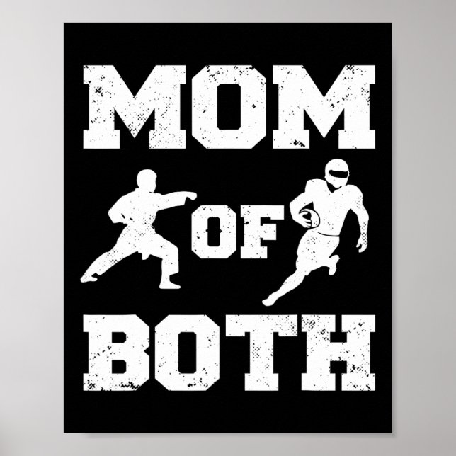 Mama beider Funny Football Karate Mama Poster (Vorne)