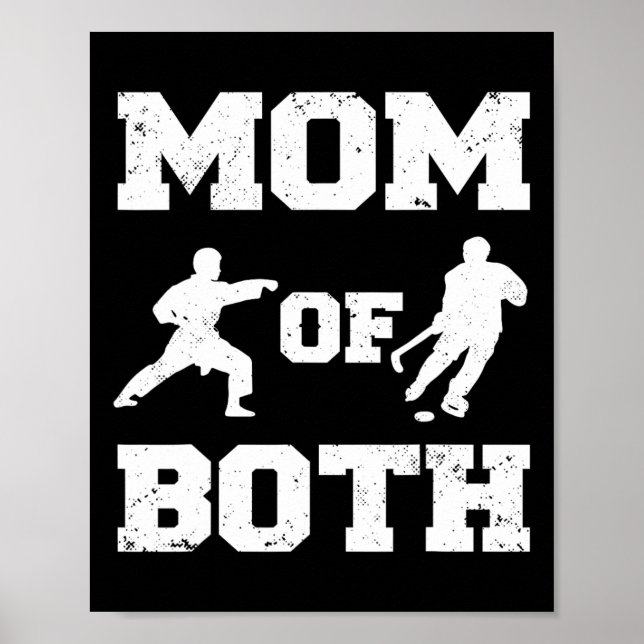 Mama beider Funny Hockey Karate Mama Poster (Vorne)