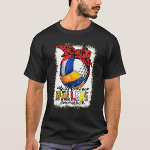 Mama beider Volleyball-Golfplätze beschäftigt Ball T-Shirt