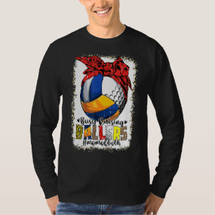 Mama beider Volleyball-Golfplätze beschäftigt Ball T-Shirt