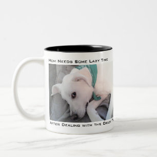 Mama benötigt Laztime Niedlich White Labrador Mix Zweifarbige Tasse