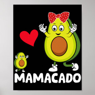 Mama Best Mama Avocado Mamacado Happy Mthers Day Poster