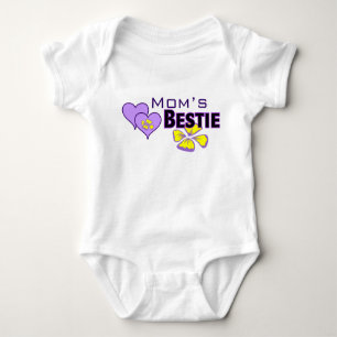Mama Bestie Hearts & Blume Baby Girl Bodysuit Baby Strampler