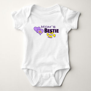 Mama Bestie Hearts & Blume Baby Girl Bodysuit Strampler