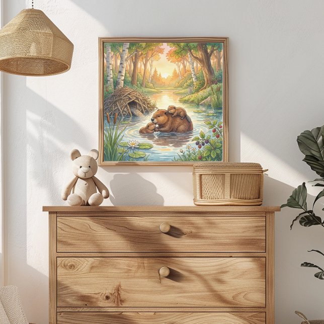 Mama-Biber und Kleinkindernest Poster (Von Creator hochgeladen)