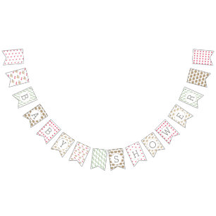 Mama Bird Baby Dusche Hübsche Muster Jagdflagge Wimpelkette