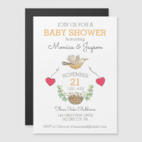 Mama Bird mit Herz und Nest Baby Dusche