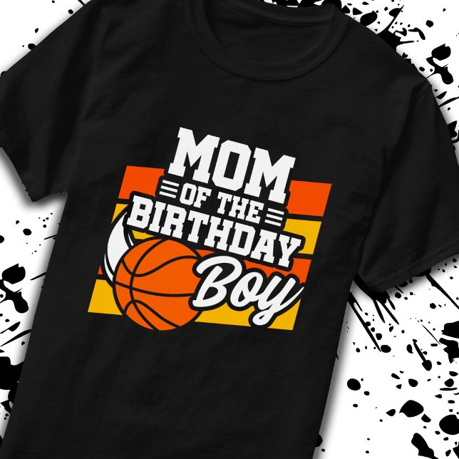 Mama Birthday Boy Basketball Party Mutter Mutter M T-Shirt (Von Creator hochgeladen)