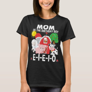 Mama Birthday Boy Old MacDonald Birthday Party Mat T-Shirt