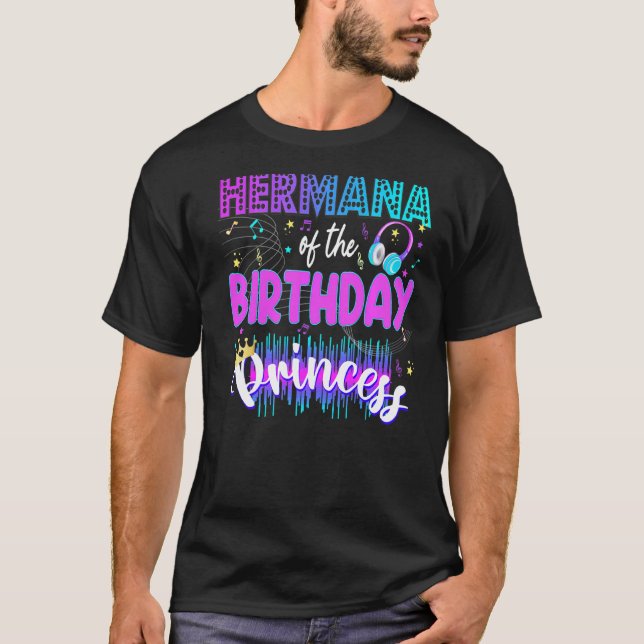 Mama Birthday Rockstar Theme Music Party Karaoke G T-Shirt (Vorderseite)