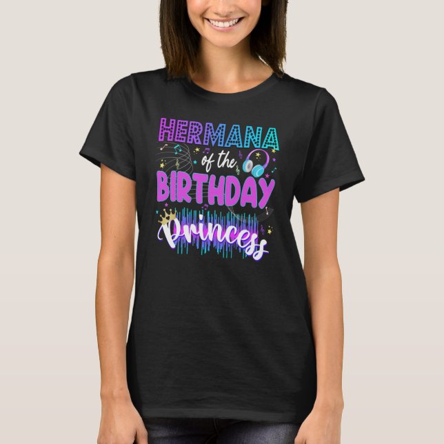 Mama Birthday Rockstar Theme Music Party Karaoke G T-Shirt (Vorderseite)