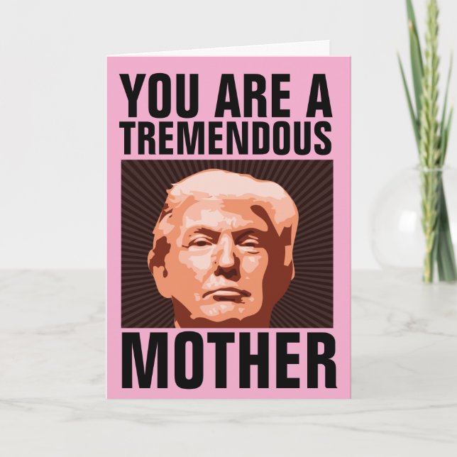 MAMA BIRTHDAY TRUMP FUNNY SPASS GREETING CARD KARTE (Vorderseite)