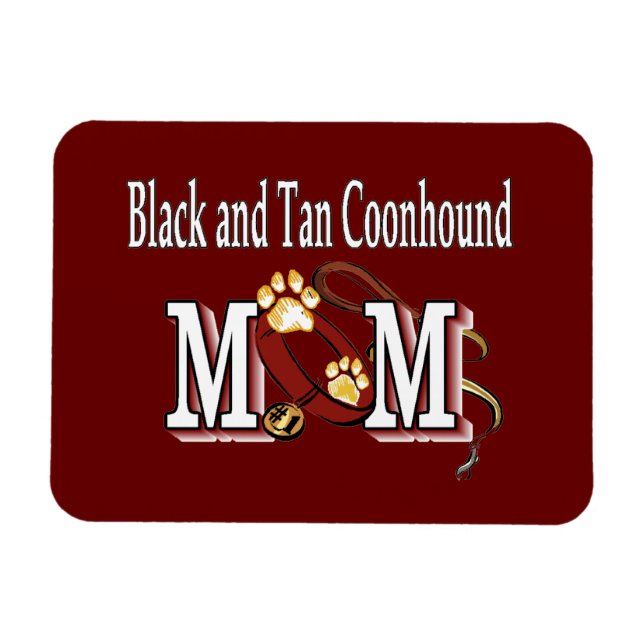 Mama "Black and Tan Coonhound Dog" Magnet (Horizontal)