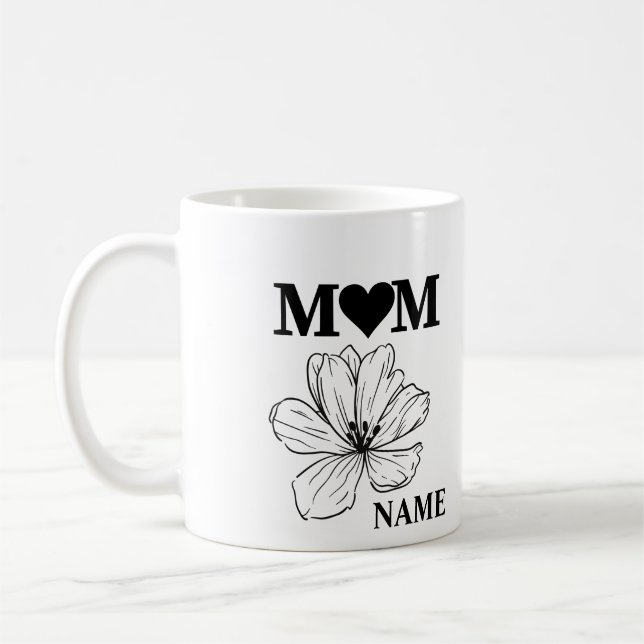 MAMA BLACK BOTANISCHE BLUME TASSE (Links)