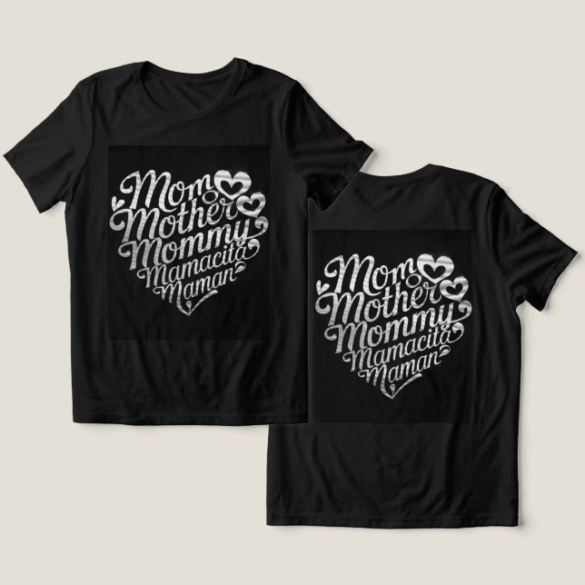 Mama Black Women Tri-Blend Shirt (Design Vorderseite & Rückseite)