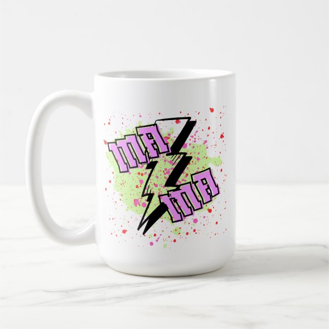 Mama Blitzbolzen-Tasse Kaffeetasse (Links)