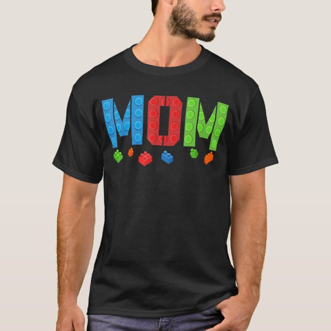 Mama blockiert Master Builder Brick Builder Geburt T-Shirt (Vorderseite)