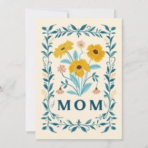 Mama Blume Card, Happy Mütter Day 2024 Feiertagskarte