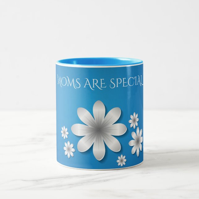 "MAMA" Blume Kaffee zwei tonisierte Tasse. Zweifarbige Tasse (Mittel)